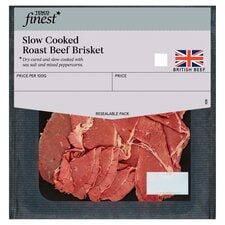 Tesco Finest Deli Slow Cooked Roast Beef Brisket 90G