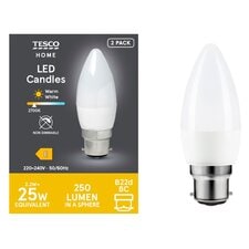 T. LED CANDLE 25W BC 2 pack