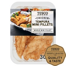 Tesco Chicken Tempura Mini Fillets 305G