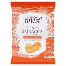 Tesco Finest Honey & Sriracha Flavour Hand Cooked Crisps 150G