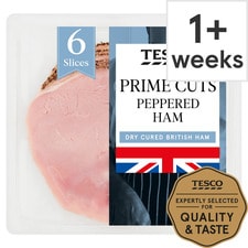 Tesco Prime Cuts Peppered Ham 125G