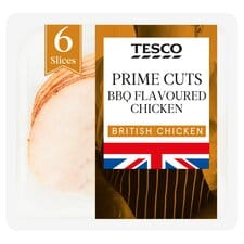 Tesco Prime Cuts Bbq Flavoured Chicken 125G