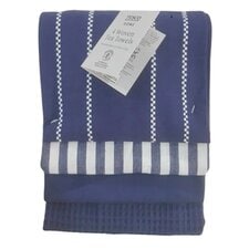 Tesco Blue Dobby Tea Towel 4pk