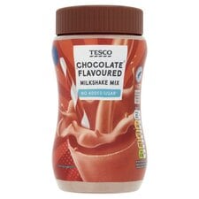 Tesco No Added Sugar Chocolate Flavoured Milkshake Mix 300G