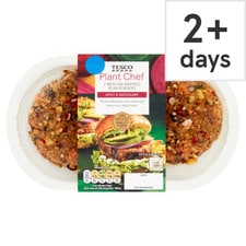 Tesco Plant Chef 2 Mexican Inspired Bean Burgers 226g