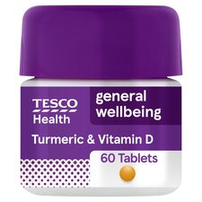 Tesco Health 60 Turmeric & Vitamin D Tablets