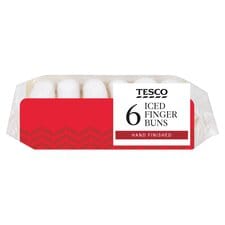 Tesco 6 Iced Finger Buns