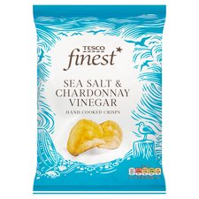 Tesco Finest Sea Salt Chardonnay Vinegar Crisps 150G