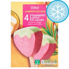 Tesco Strawberry and Apple Ice Lollies 4x60ml