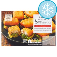 Tesco 8 Open Fish Finger Rosti & Mushy Peas 280G