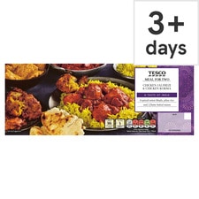 Tesco Chicken Jalfrezi & Chicken Korma Meal For Two 1.197Kg