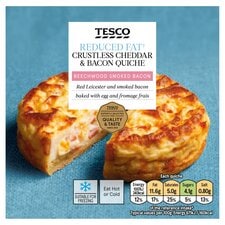 Tesco Reduced Fat Crustless Cheddar & Bacon Quiche 150G