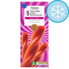 Tesco Sour Cherry Cola Helter Skelter Ice Lollies 5x70ml