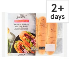 Tesco Finest 4 Onion Brioche Hot Dog Rolls