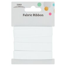 Tesco Fabric Ribbon White