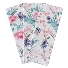 Tesco Pink Floral Tissue 3 Pack