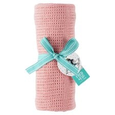 Fred & Flo Pink Small Cellular Blanket