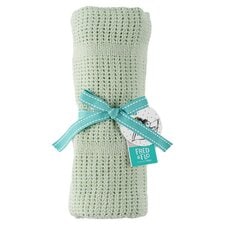 Fred & Flo Sage Green Small Cellular Blanket