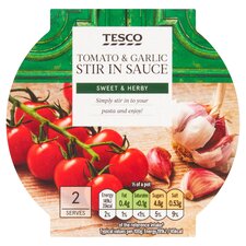 Tesco Tomato & Garlic Stir In Sauce 155G