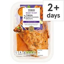 Tesco 2 Tikka Roast Chicken Breasts 300g