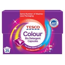 Tesco Colour Biological Detergent Capsules 25W 425Ml