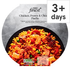 Tesco Finest Chicken Prawn & Chorizo Paella 400G