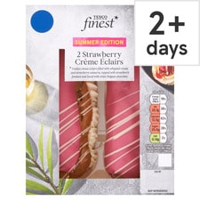 Tesco Finest 2 Strawberry Creme Eclairs