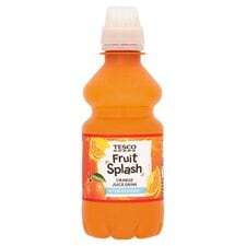 Tesco Fruit Splash No Added Sugar Orange Juice Drink 250Ml