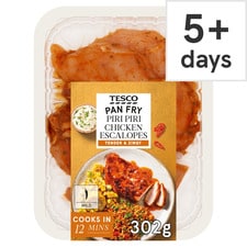 Tesco Piri Piri Chicken Escalopes 302G