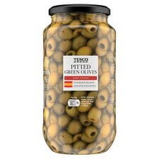 Tesco Pitted Green Olives 900G