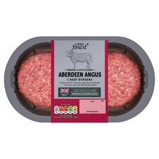 Tesco Finest Aberdeen Angus 2 Beef Burgers 340g