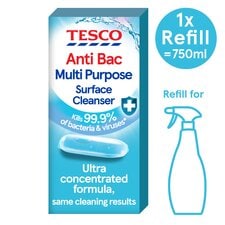 Tesco Antibacterial Multi Purpose Cleaner Refill 9Ml