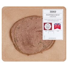 Tesco Deli Peppered Beef 100G