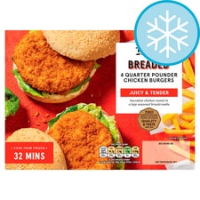 Tesco 4 Quarter Pounder Chicken Burger 454G