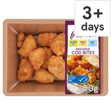 Tesco Free From Breaded Cod Bites 200g