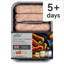 Tesco Finest 6 Pork, Honey & Wholegrain Mustard Sausages 400g