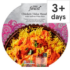 Tesco Finest Chicken Tikka Masala Saffron Pilau Rice 400G