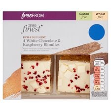 Tesco Finest Free From 4 White Chocolate & Raspberry Blondies