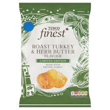 Tesco Finest Roast Turkey & Herb Butter Flv Crisps 150G