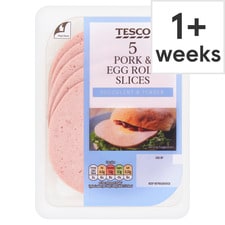 Tesco 5 Pork & Egg Roll Slices 125g 