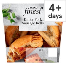 Tesco Finest Dinky Pork Sausages Rolls 144G