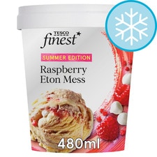 Tesco Finest Raspberry Eton Mess Ice Cream Tub 480ml