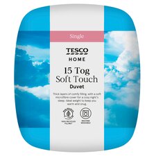 Tesco Soft Touch 15 Tog Duvet Set Single