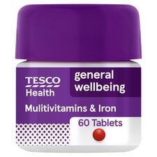 Tesco Health Multivitamins & Iron 60 Tablets