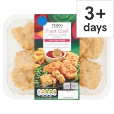 TESCO PLANT CHEF CRISPY NO-CHICKEN NUGGETS 180G