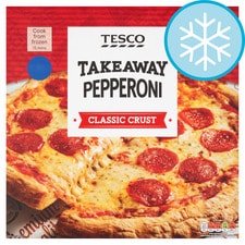 TESCO TAKEWAY PEPPERONI PIZZA 480g