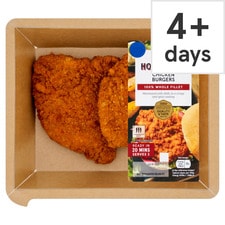 Tesco 2 Hot & Spicy Chicken Burgers 200g