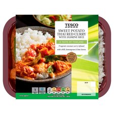 Tesco Sweet Potato Thai Red Curry & Js/Rice 400G