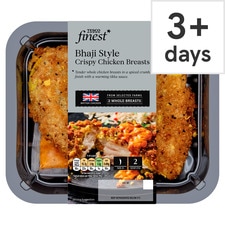 Tesco Finest 2 Bhaji Style Crispy Chicken Breasts with Tikka Sauce 360g