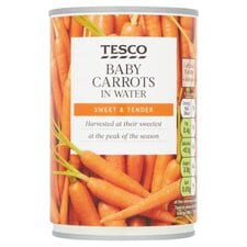 Tesco Baby Carrots In Water 300G